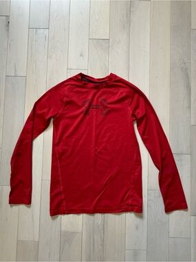 Under Armour HeatGear Red Long Sleeve Performance Tee